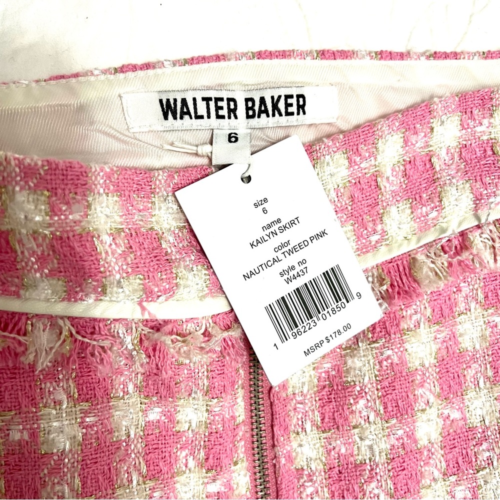 NWT WALTER BAKER KENNEDY NAUTICAL TWEED PINK JACKET AND KAILYN SKIRT SET - Picture 7 of 15